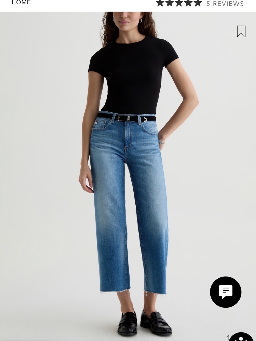 Ag Adriano Goldschmied Light Blue High-Rise Stretch Denim Jeans